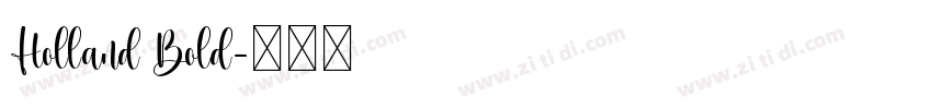 Holland Bold字体转换